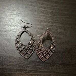 Elegant Silver and Black Earrings
